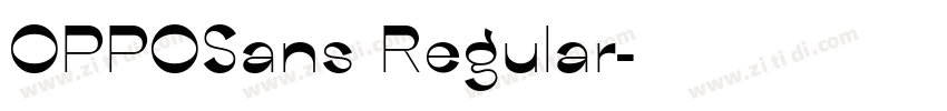 OPPOSans Regular字体转换